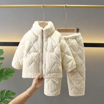 Flannel casual winter children's pajamas