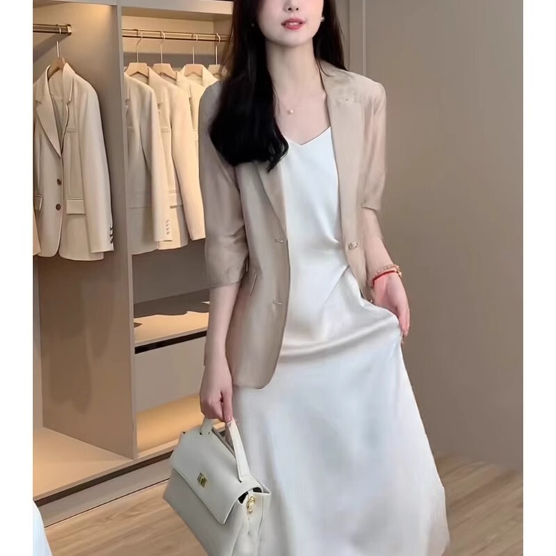 French Celison Kloe Lyocell Tencel Blazer for Women 2026 Summer New Sun Protection Blazer