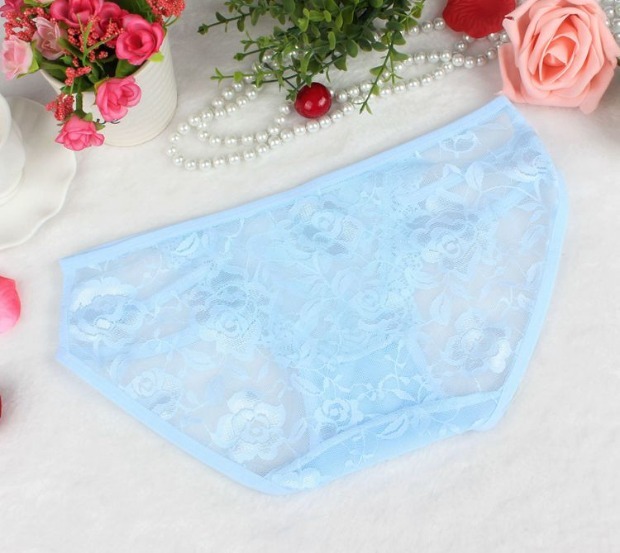 Mùa hè siêu mỏng đầy đủ trong suốt ren vải thấp eo đồ lót gợi cảm rỗng nóng cám dỗ tóm tắt trong suốt quần sip nam
