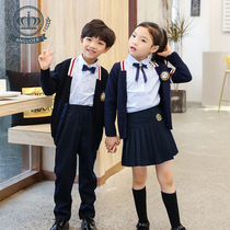 Primary and secondary school uniforms English spring and autumn childrens clothing chorus performance clothing sweater class uniforms kindergarten uniforms