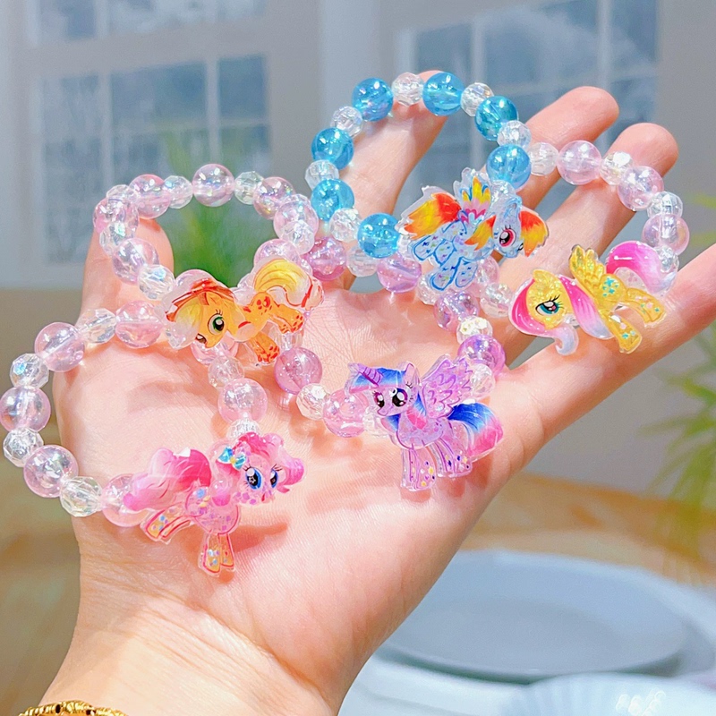Sparkling Children's Crystal Bracelet Girl's Jewelry Pony Bracelet Best Friend Bracelet Cartoon Princess Jewelry Baby Gift