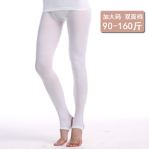 White hyphene pantyhose plus fattening for overweight spring autumn stomatpants stockings Socks Socks for adults Dance Sox Socks Skill students hit bottom socks