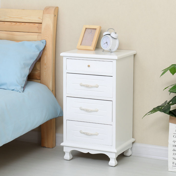 Rắn gỗ ngăn kéo tủ lưu trữ xô góc tủ nhỏ siêu hẹp kẽ hở 30-40cm căn hộ nhỏ bàn cạnh giường ngủ tối giản - Buồng tủ nhựa đựng quần áo