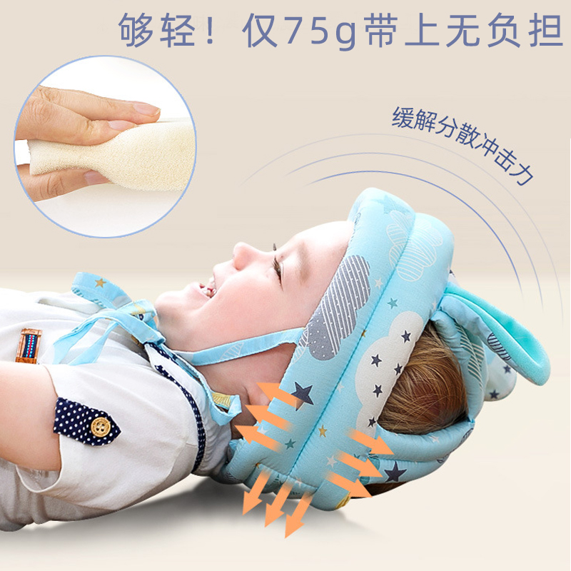Baby Crash-proof Anti-Fall Hat Child Baby Learn Step Safety Cap Protective Head Cap Safety Head Cap Protection Head Fall Winter Anti-Fall Pillow