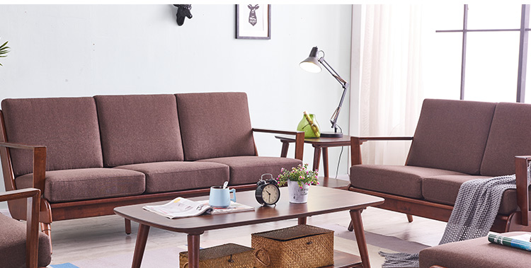 Bàn cà phê gỗ rắn Bắc Âu đơn giản hiện đại căn hộ nhỏ nhà phòng khách đăng nhập bàn trà gỗ rắn đồ gỗ - Bàn trà bàn trà tròn mặt đá