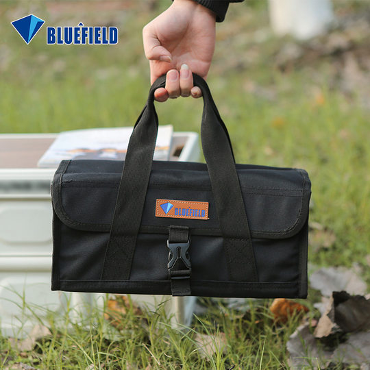 Blue Field Multifunctional Storage Bag Outdoor Equipment Bag Foldable Tool Bag Camping Accessories Bag Miscellaneous Bag