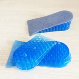 Силиконовые невидимые синие двусторонние кожаные стельки для увеличения роста