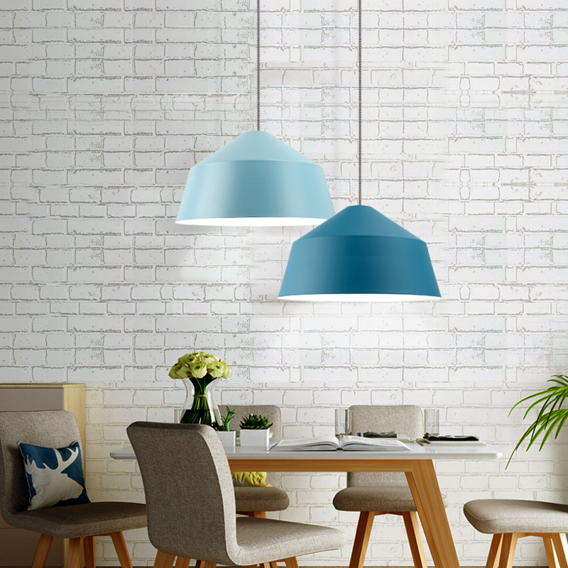 Nordic simple modern personality bar cafe Creative bedroom dining room lamp Macaron Jane European chandelier lampshade