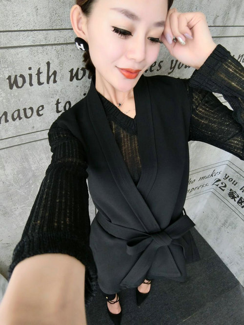 Áo ga Âu 2018 nữ mùa thu mới vest nữ thời trang Hàng hóa châu Âu Áo mỏng và đơn giản bên ngoài áo cardigan thủy triều áo khoác nữ cao cấp