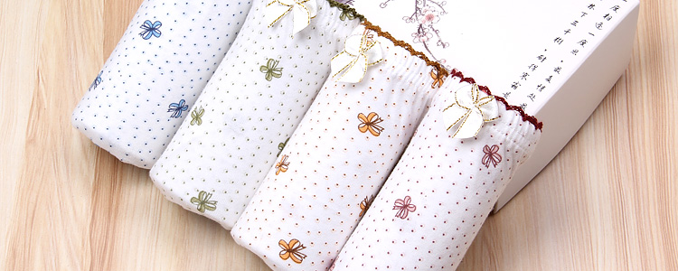 Quần lót nữ cotton 100% cotton Bao Luyi đích thực Mạnh Lihua eo thấp thoáng khí cotton túi hông nữ quần short quần lót chữ c