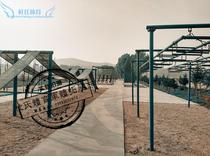 400-meter sea crossing island landing obstacle spiral ladder swinging platform swinging rope net flat ladder soft bridge tire climbing platform cross-net
