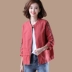 Hàng hóa quần áo nguyên bản cỡ lớn giản dị cổ áo đơn giản áo khoác ngắn chất béo MM nữ mùa thu áo khoác mới O876 mẫu áo dạ ngắn đẹp 2021 Áo khoác ngắn