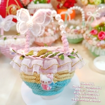 Creative childrens handmade material package diy educational boys and girls toys paper cup flower basket finished product tutorial