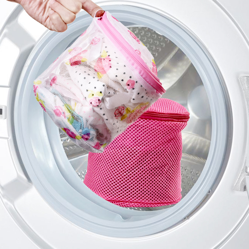 Thickened Double Layer Bra Care Wash Bag Dirty Laundry Care Wash Hood Large round fine mesh lingerie clean cleaning bag-Taobao