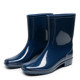 Rain boots women's water shoes waterproof non-slip mid-calf rain boots spring and autumn new rubber shoes adult fashion outer wear low-cut water shoes