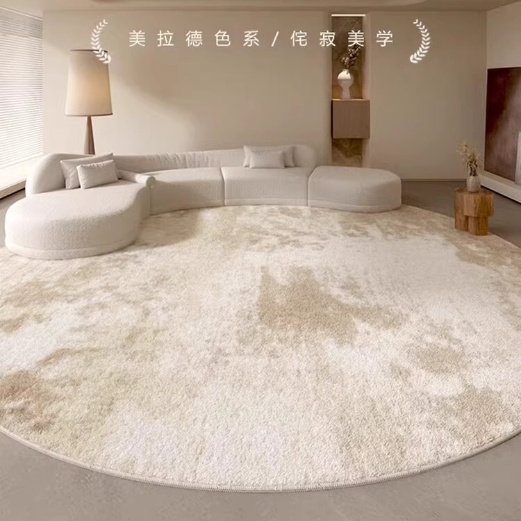 Roman-Style Round Living Room Carpet, Round Bedroom Sofa Coffee Table Rug, Chair Waterproof and Stain-Resistant 2025 New Model