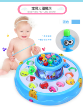 Fishing toys for children 1-3 years old baby educational children electric rotating magnetic fishing toy set with music 5