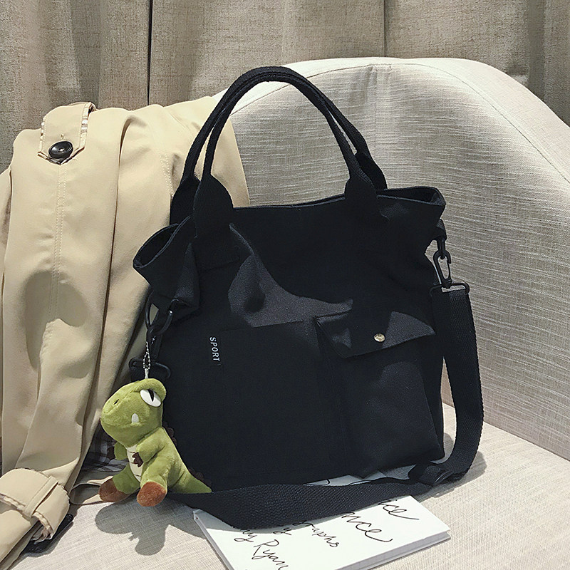 Buy Tote canvas bag big bag women's 2021 new chao Korean version of the