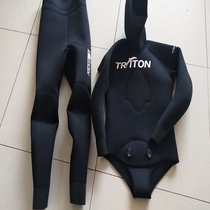 New diving suit thickened warm and cold-proof wear-resistant soft free diving fishing and hunting wet clothes snorkeling surf
