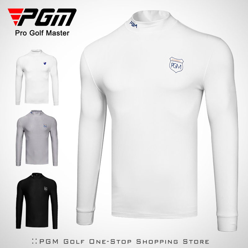 PGM golf clothing men autumn base shirt plus velvet heat suit tights