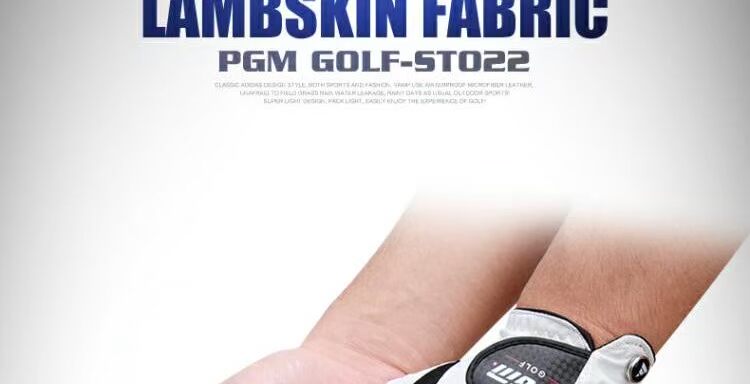 Mới! Găng tay PGM Da cừu nam + PU thoáng khí + Không trơn trượt với Mark Single 	bộ tập đánh golf tại nhà	