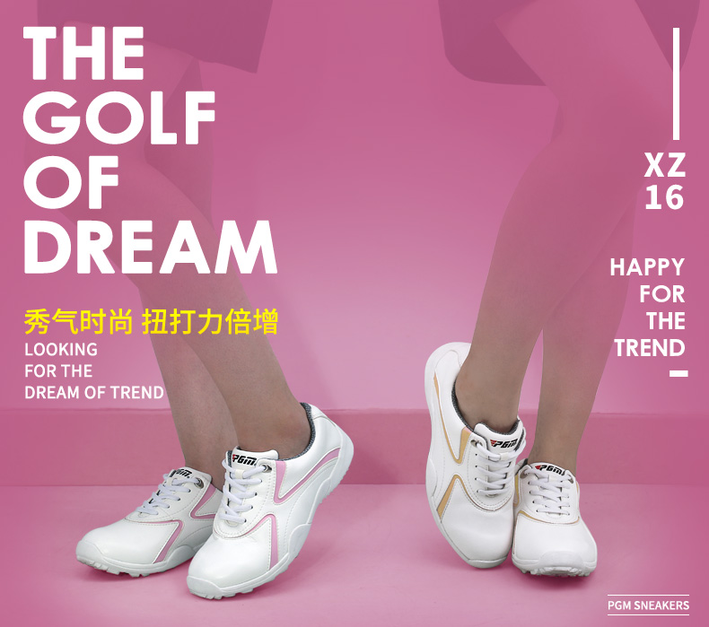 PGM đích thực giày golf giày của phụ nữ móng tay cố định không thấm nước thoáng khí giày chân mềm bộ gậy golf