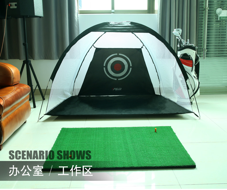 Gửi bóng PGM trong nhà thực hành golf net swing huấn luyện viên hit net với mat thực hành bộ găng tay đánh golf