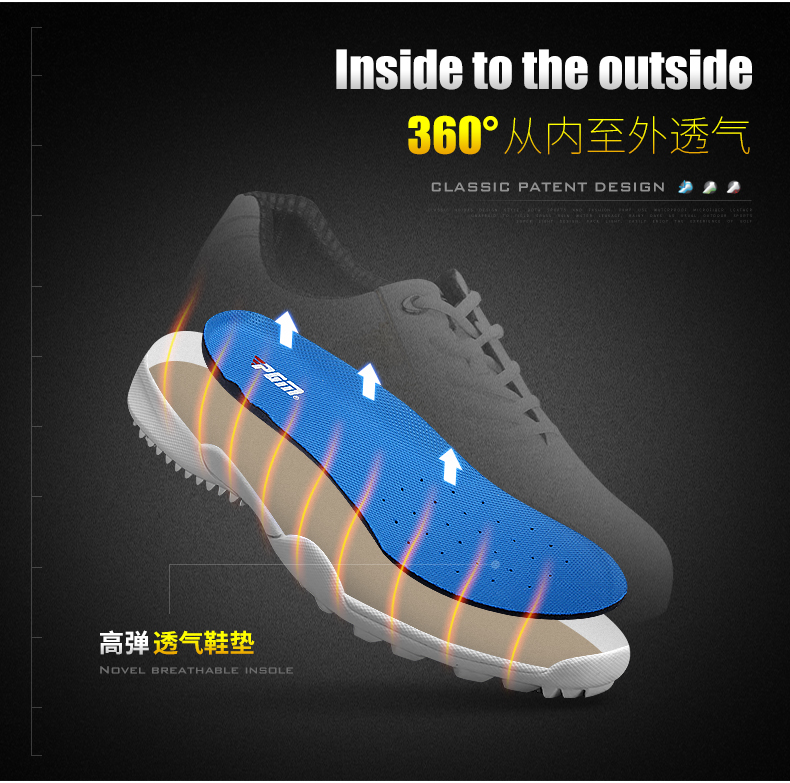 PGM đích thực golf giày nam giày thể thao siêu nhẹ cố định nail giày thường không thấm nước gậy đánh golf
