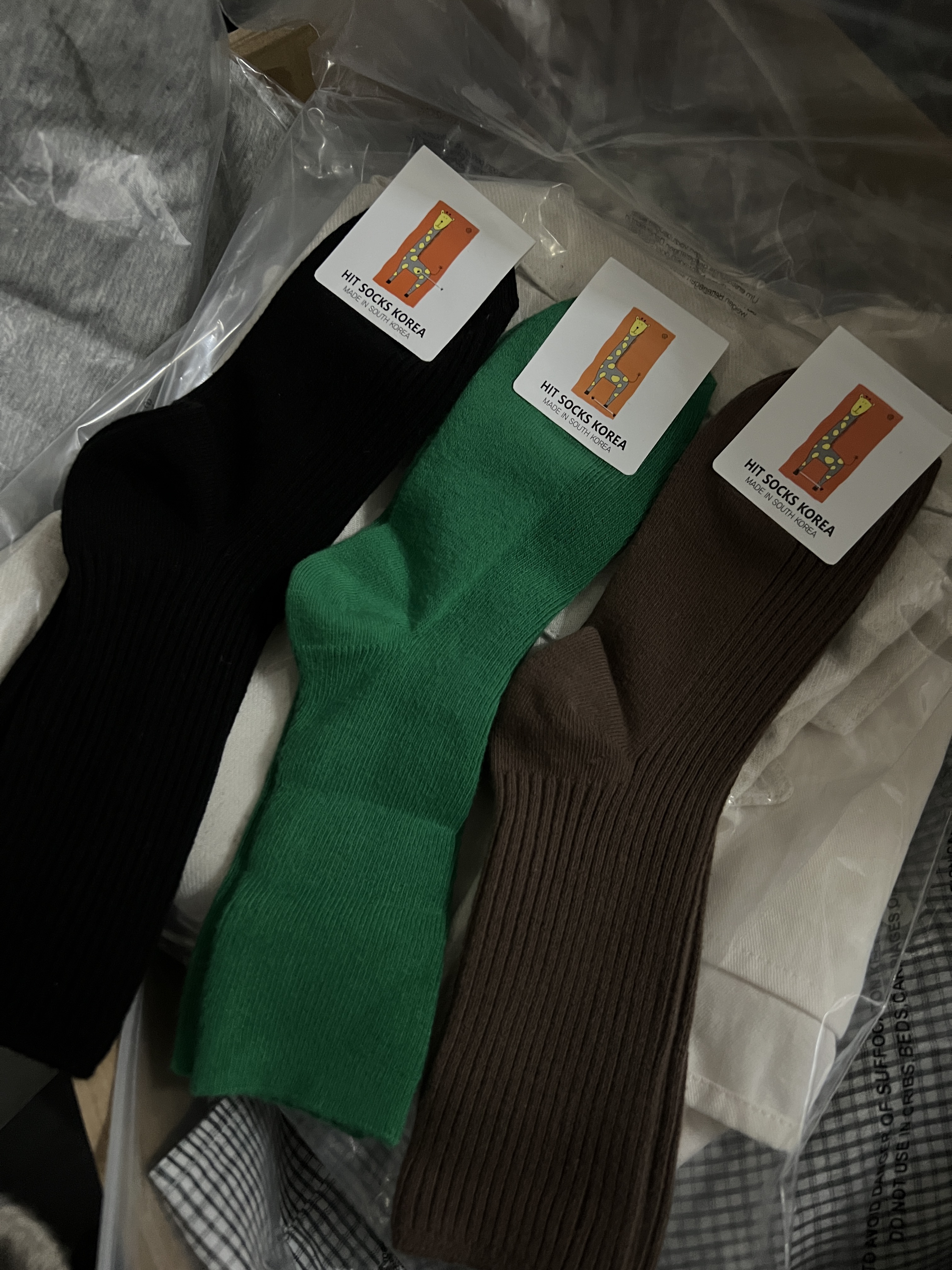 Upstream self-retaining good things recommended Korean deer solid color good mood bubble socks long men's and women's cotton socks 22 1 pairs