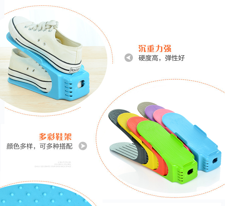 Giá treo giày ba lớp ba chiều sáng tạo đơn giản lưu trữ giá không gian giày nhựa chăm sóc giày A - Kệ kệ trang trí phòng khách