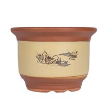 Household purple sand flower pot plum flower pot ceramic bonsai large diameter creative large flower pot extra large special large orchid pot