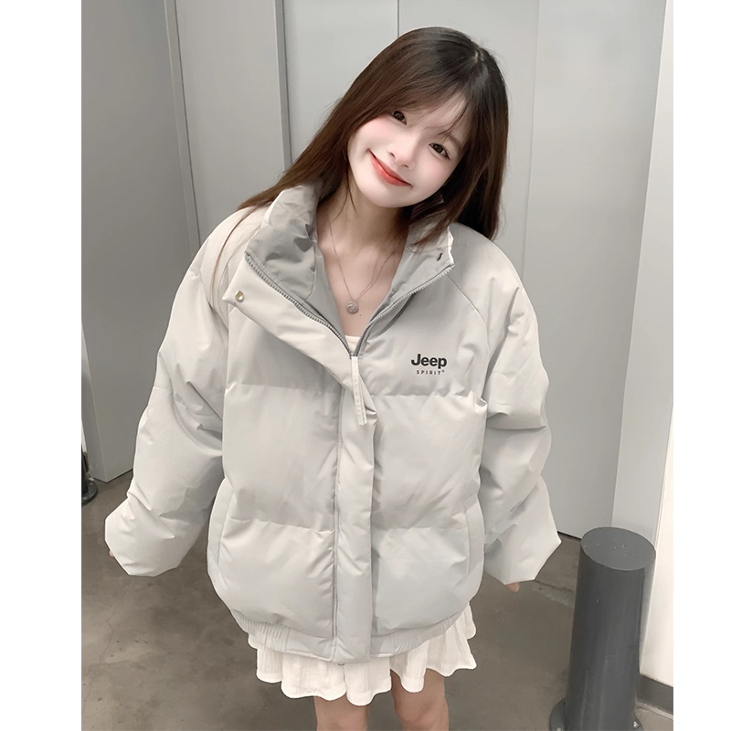 Jeep down Cotton Jacket for Women, Winter 2026 New Korean Style College Student Cotton Coat, Super Nice-Looking Puffer Jacket