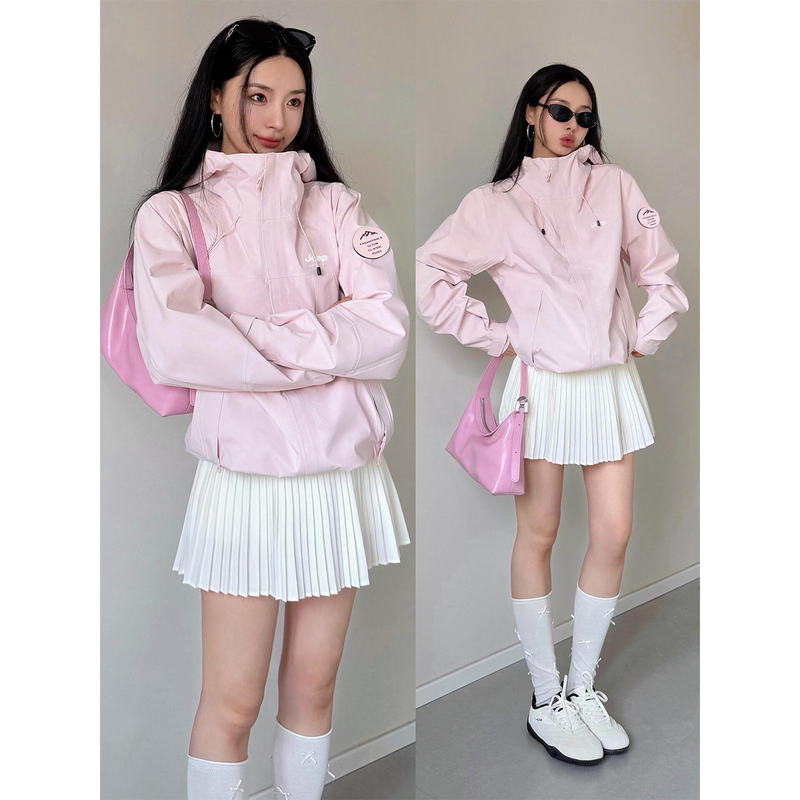 Jeep Pink Jacket for Women, 2026 New Spring Three-In-One Style, Petite Size, Early Spring, Very Stylish Jacket