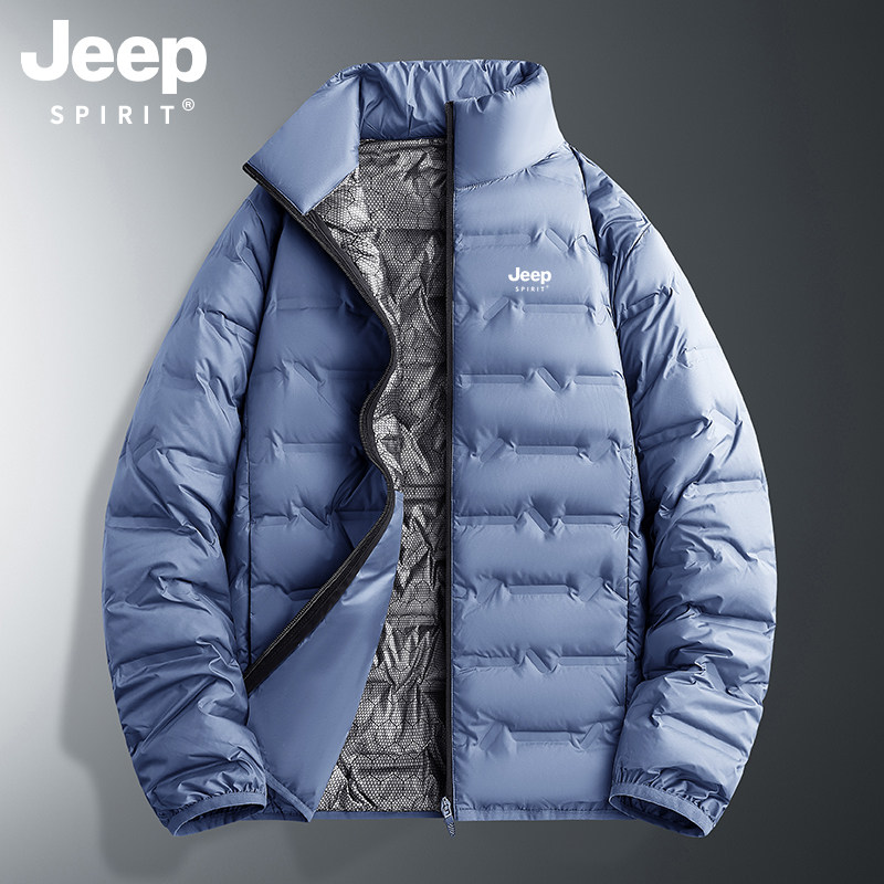 Мужская легкая пуховая куртка-вкладыш JEEP, новинка 2024 года, осенне-зимняя молодежная теплая внутренняя мужская куртка