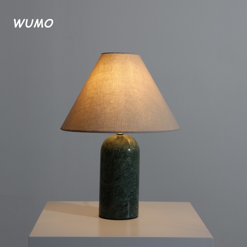 Nordic Wabi-Sabi Style Bedroom Bedside Table Lamp, Living Room, Hotel Front Desk, High-End Natural Marble Art Decorative Lamp
