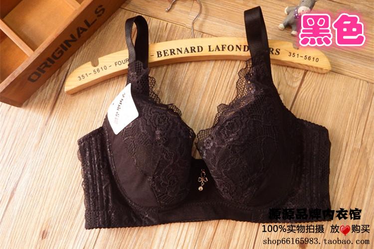 Mùa hè không siêu mỏng áo ngực ngực lớn thu nhỏ sexy ren áo ngực womens đồ lót đầy đủ bao gồm cốc xốp.