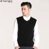 Di kangra / Dekai Jia cashmere vest mỏng kinh doanh áo len giản dị cổ chữ V không tay chạm đáy áo len nam - Áo len Cashmere áo khoác nam Áo len Cashmere