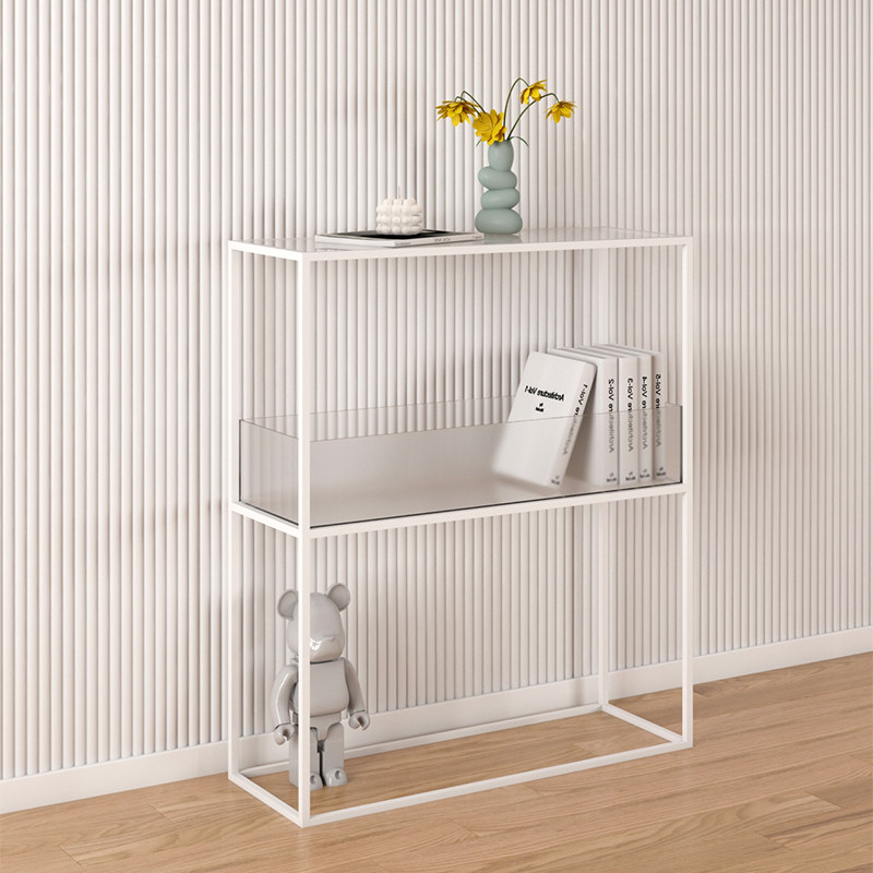 Multi-layer display stand wrought iron bookshelf art porch shelf acrylic shelf floor Nordic living room storage rack