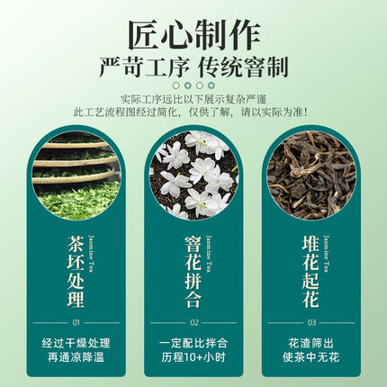 凤山茉莉花茶叶一级五窨一提长条铁盒独立包装120g