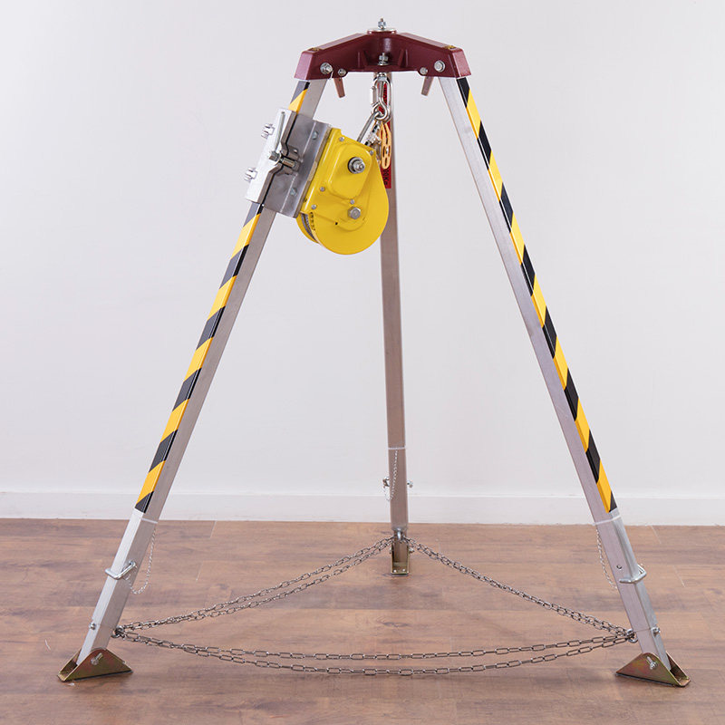 Thickened Fire Rescue Tripod Down Well Device Aluminum Alloy Rescue Tripod Multifunction Wellhead Rescue Frame