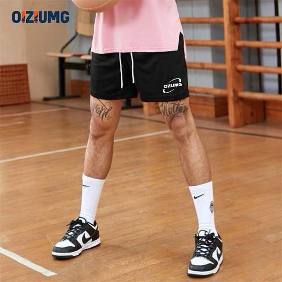 运动黑色网眼速干运动三分短裤男透气体育田径篮球健身户外速干训