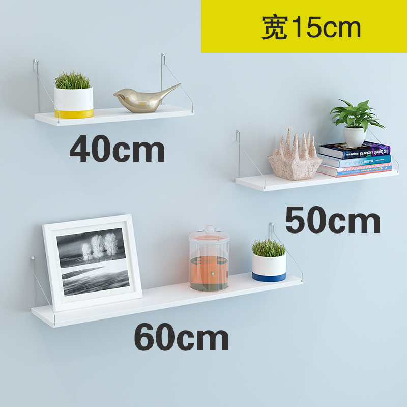 Kệ treo tường miễn phí trang trí phòng ngủ treo tường hiện đại phân vùng lưu trữ giá kệ sách gỗ rắn - Kệ kệ gỗ 5 tầng