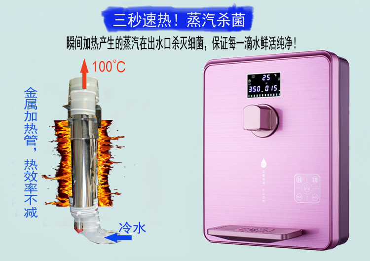 Tốc độ đường ống nóng máy gia đình treo tường thông minh siêu mỏng đường ống nhiệt lạnh lạnh nước nóng loại máy nước nóng máy lọc nước jenpec