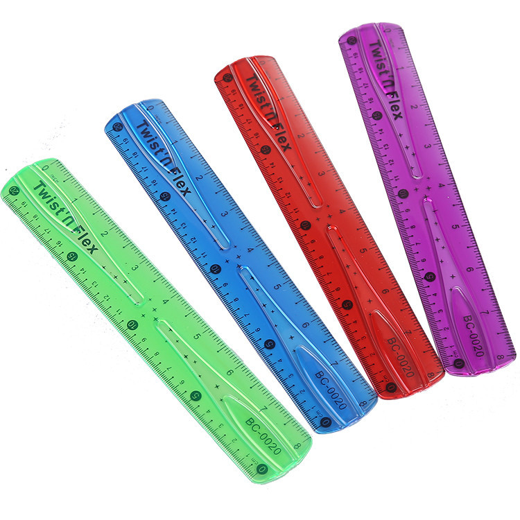 Super soft ruler straight ruler folding continuous bendable 20CM15CM Fun student soft ruler grid ruler Unlimited straight ruler