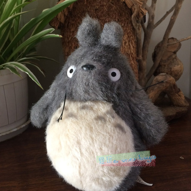Totoro Xiaomei ສີຂີ້ເຖົ່າສີຟ້ານ້ອຍສີຟ້າ chirping ນ້ອຍສີຂາວສີດໍາ carbon elf plush doll toy ເປັນຂອງຂວັນສໍາລັບແຟນຂອງທ່ານ