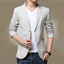 Autumn mens casual suit Mens Korean version slim small blazer Mens business single West fashion trend mens top