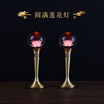 Charging LED for the Buddha lamp Crystal Lotus to attract Caixianist lantern Buddha for lamp Seven colorful Led Buddha Lights Former Shunfeng