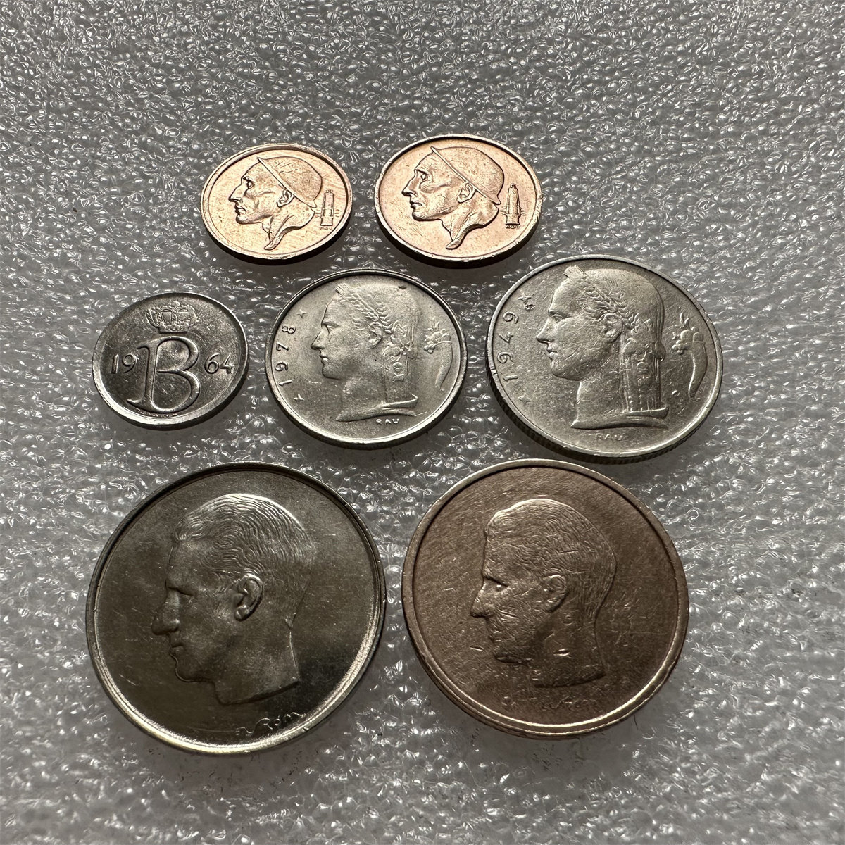 欧洲套币：比利时老版20分-20法郎7枚套币，开启你的外国钱币硬币收藏之旅！-非流通外国钱币-淘宝百科网