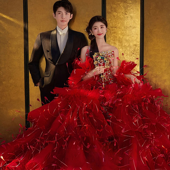 2025 Spring Wedding Photography New Chinese Style Artistic Niche Zen-Inspired Wedding Photography Couple Theme Dresses