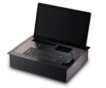 Paperless New Qian Crane Conference Room Smart Electric Desktop Hide High-definition Screen Flipper With Keyboard Mouse